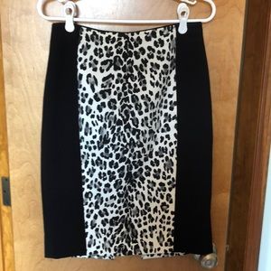 2/$40 White House Black Market leopard print skirt